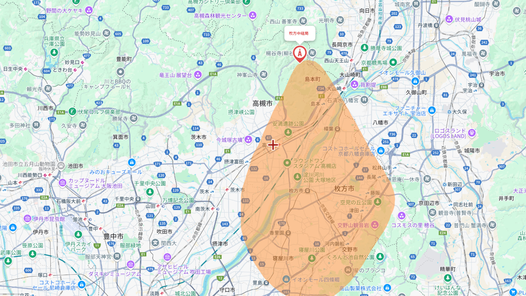 高槻市のテレビ電波事情